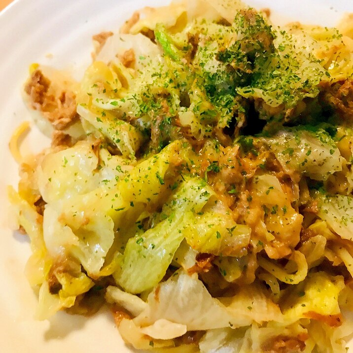 ツナ&レタスの豆乳クリーミー焼きそば